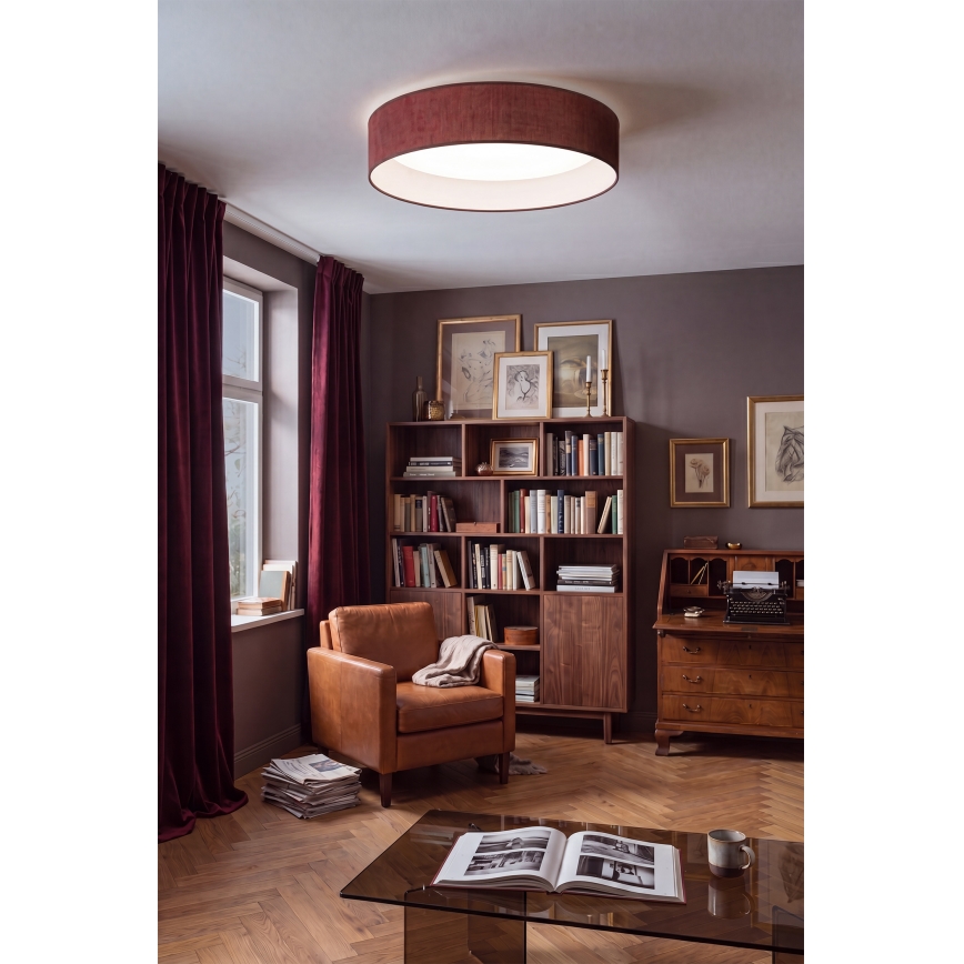 Brilagi - VELVET SMARTIX STARS fényerőszabályozható LED mennyezeti lámpa LED/36W/230V 3000–6000K átm. 55 cm bordó Wi‑Fi Tuya Beacon + távirányító