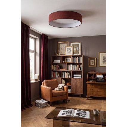 Brilagi - VELVET SMARTIX STARS fényerőszabályozható LED mennyezeti lámpa LED/36W/230V 3000–6000K átm. 55 cm bordó Wi‑Fi Tuya Beacon + távirányító
