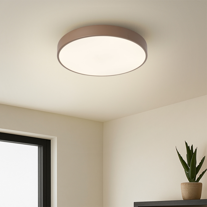 Brilagi - Fényerőszabályozható LED mennyezeti lámpa POOL LED/36W/230V 3000–6000K átm. 30 cm barna + távirányító