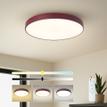 Brilagi - Dimmelhető LED mennyezeti lámpa POOL LED/60W/230V 3000-6000K átm. 50 cm bordó + távirányító