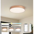 Brilagi - dimmelhető LED mennyezeti lámpa POOL SMART LED/60W/230V 3000-6000K átm. 50 cm Wi-Fi Tuya bronzszínű + távirányító