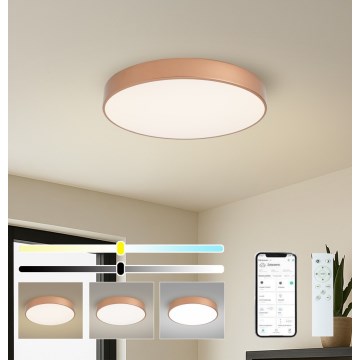 Brilagi - dimmelhető LED mennyezeti lámpa POOL SMART LED/60W/230V 3000-6000K átm. 50 cm Wi-Fi Tuya bronzszínű + távirányító