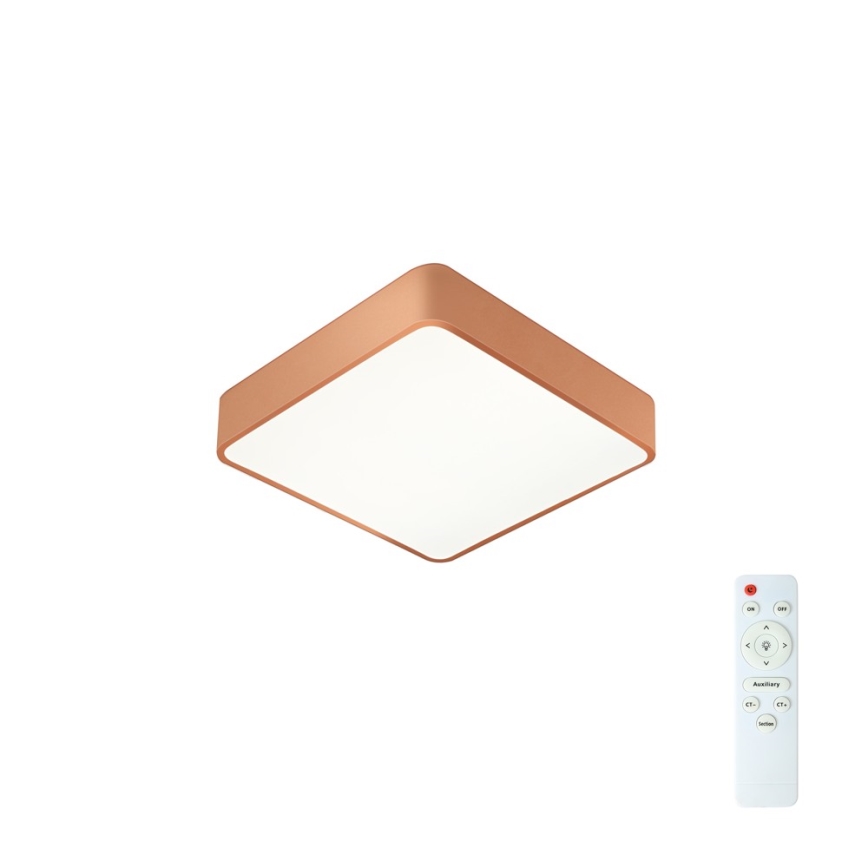 Brilagi - fényerőszabályozható LED mennyezeti lámpatest POOL SQUARE LED/36W/230V 3000-6000K 40x40 cm bronzszínű + távirányító