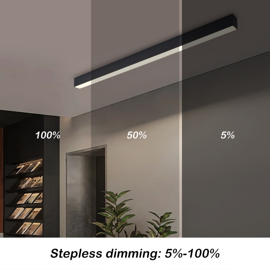 Brilagi - Dimmelhető LED mennyezeti lámpa SLEEKLINE SMART LED/40W/230V 3000-6000K Wi-Fi Tuya fekete + távirányító