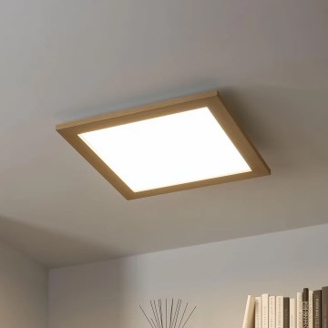 Brilagi - dimmelhető LED mennyezeti lámpa SLIMFRAME WOOD LED/36W/230V 49,5x49,5 cm 3000-6000K barna + távirányító