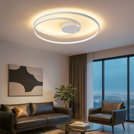 Brilagi - TWISTER fényerőszabályozható LED mennyezeti lámpa LED/105W/230V 3000-6000K átm. 100 cm fehér + távirányító