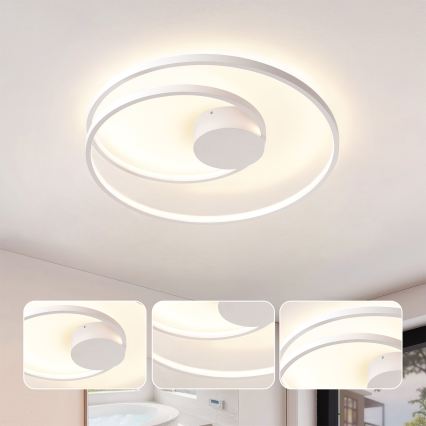 Brilagi - Dimmelhető LED mennyezeti lámpatest TWISTER LED/48W/230V 3000-6000K átm. 50 cm fehér + távirányító