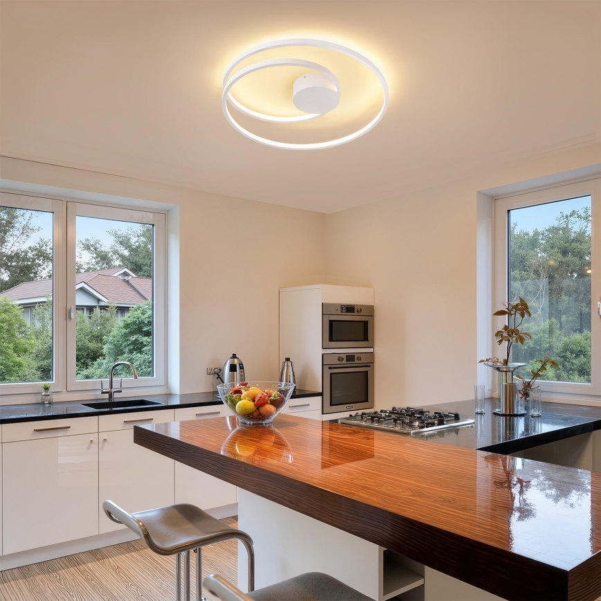 Brilagi - Dimmelhető LED mennyezeti lámpatest TWISTER LED/48W/230V 3000-6000K átm. 50 cm fehér + távirányító