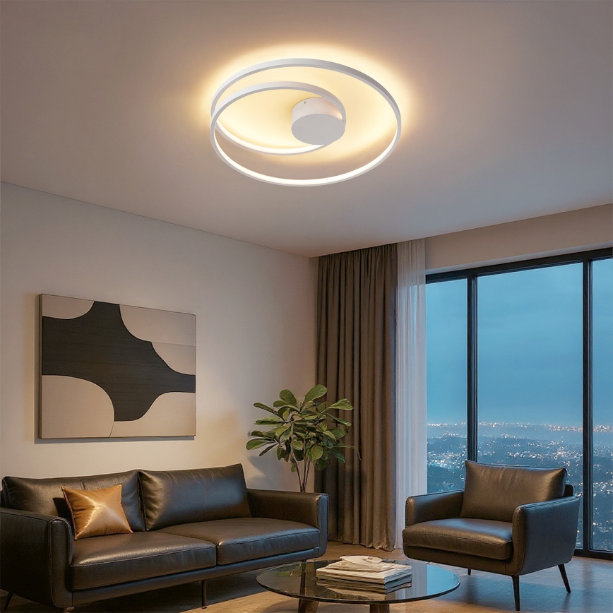 Brilagi - Dimmelhető LED mennyezeti lámpatest TWISTER LED/48W/230V 3000-6000K átm. 50 cm fehér + távirányító
