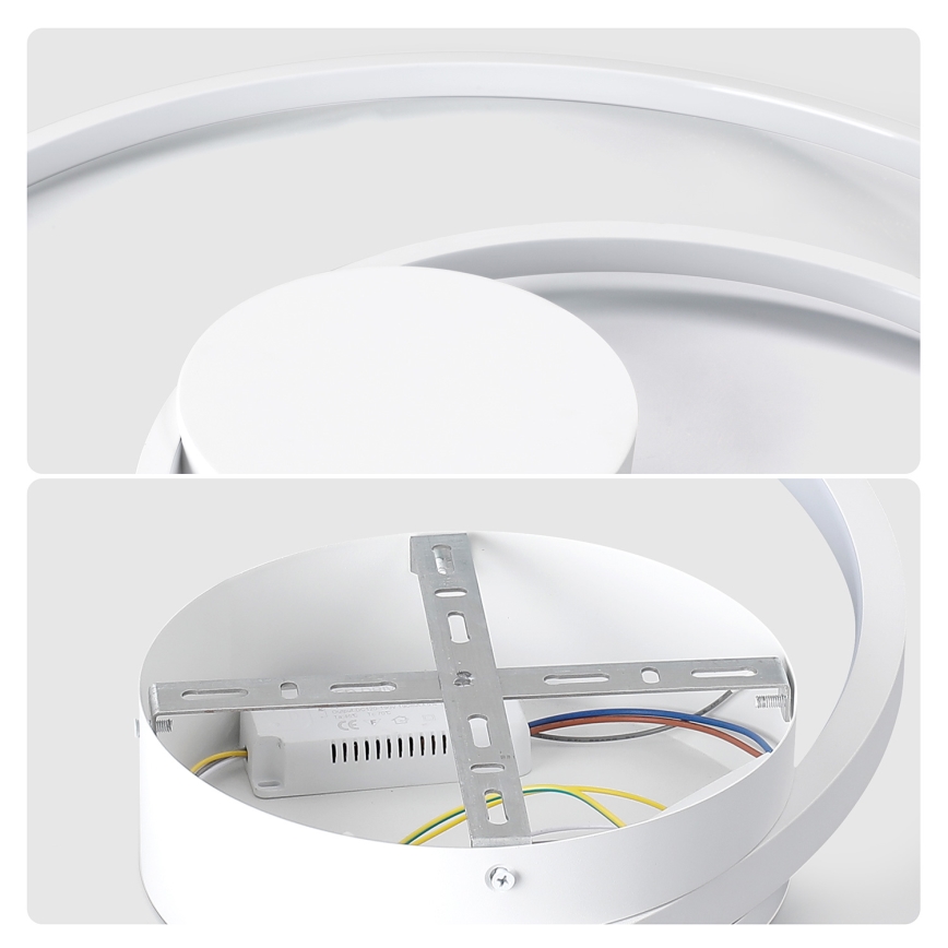 Brilagi - Dimmelhető LED mennyezeti lámpatest TWISTER LED/48W/230V 3000-6000K átm. 50 cm fehér + távirányító