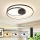 Brilagi - Dimmelhető LED mennyezeti lámpa TWISTER LED/75W/230V 3000-6000K át. 70 cm fekete + távirányító