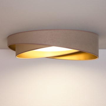 BRILAGI - Dimmelhető LED mennyezeti lámpa VELVET TWIST LED/36W/230V 3000-6000K átmérő 65 cm Wi-Fi Tuya Beacon bézs/arany + távirányító