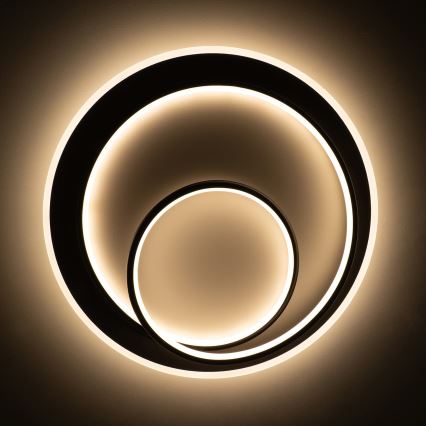 BRILAGI - FLARE dimmelhető LED mennyezeti lámpa 70W/230V 3000-6000K átm. 50 cm fehér/fekete + távirányító