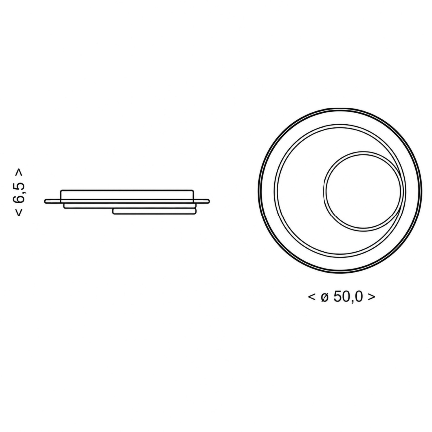 BRILAGI - FLARE dimmelhető LED mennyezeti lámpa 70W/230V 3000-6000K átm. 50 cm fehér/fekete + távirányító