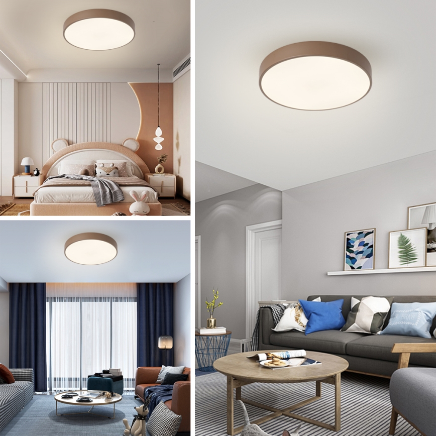 Brilagi - POOL LED dimmelhető mennyezeti lámpa LED/60W/230V 3000-6000K átm. 50 cm barna + távirányító