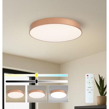 Brilagi - Dimmelhető LED mennyezeti lámpatest POOL LED/60W/230V 3000-6000K átm. 60 cm bronz + távirányítóval