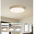 Brilagi - Dimmelhető LED mennyezeti lámpatest POOL SMART LED/60W/230V 3000-6000K Ø 50 cm Wi‑Fi Tuya arany + távirányító
