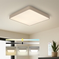 Brilagi - Dimmelhető LED mennyezeti lámpatest POOL SQUARE LED/36W/230V 3000-6000K 40x40 cm bézs + távirányítóval