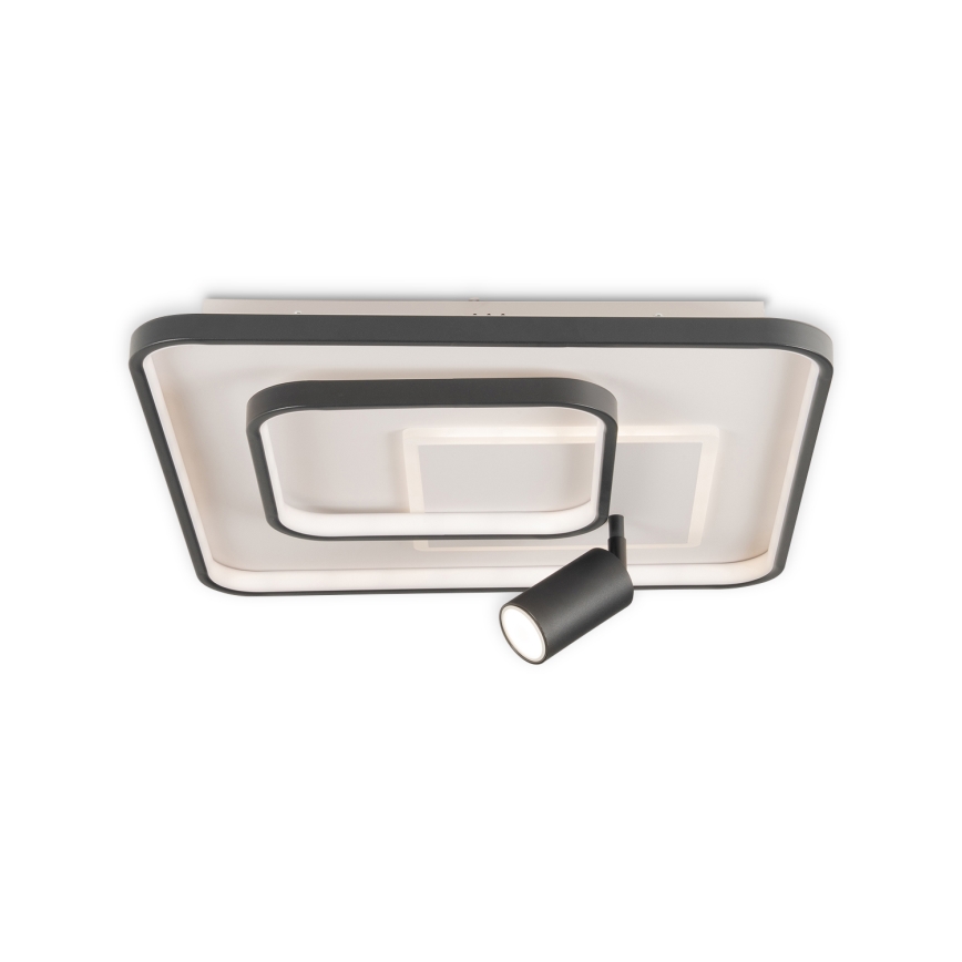 Brilagi - UNITY dimmelhető LED mennyezeti lámpatest LED/75W/230V + 1xGU10/3W 3000-6000K 50x50 cm fehér/fekete + távirányító
