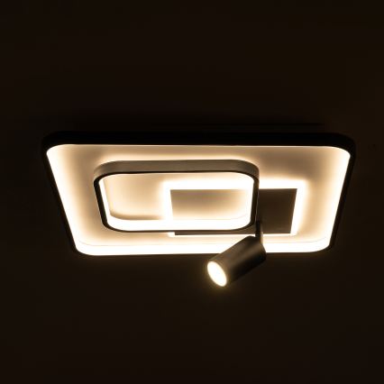 Brilagi - UNITY dimmelhető LED mennyezeti lámpatest LED/75W/230V + 1xGU10/3W 3000-6000K 50x50 cm fehér/fekete + távirányító