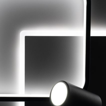 Brilagi - UNITY dimmelhető LED mennyezeti lámpatest LED/75W/230V + 1xGU10/3W 3000-6000K 50x50 cm fehér/fekete + távirányító