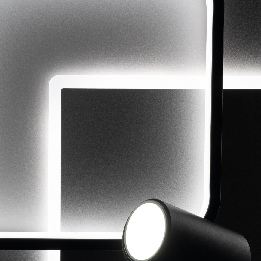 Brilagi - UNITY dimmelhető LED mennyezeti lámpatest LED/75W/230V + 1xGU10/3W 3000-6000K 50x50 cm fehér/fekete + távirányító