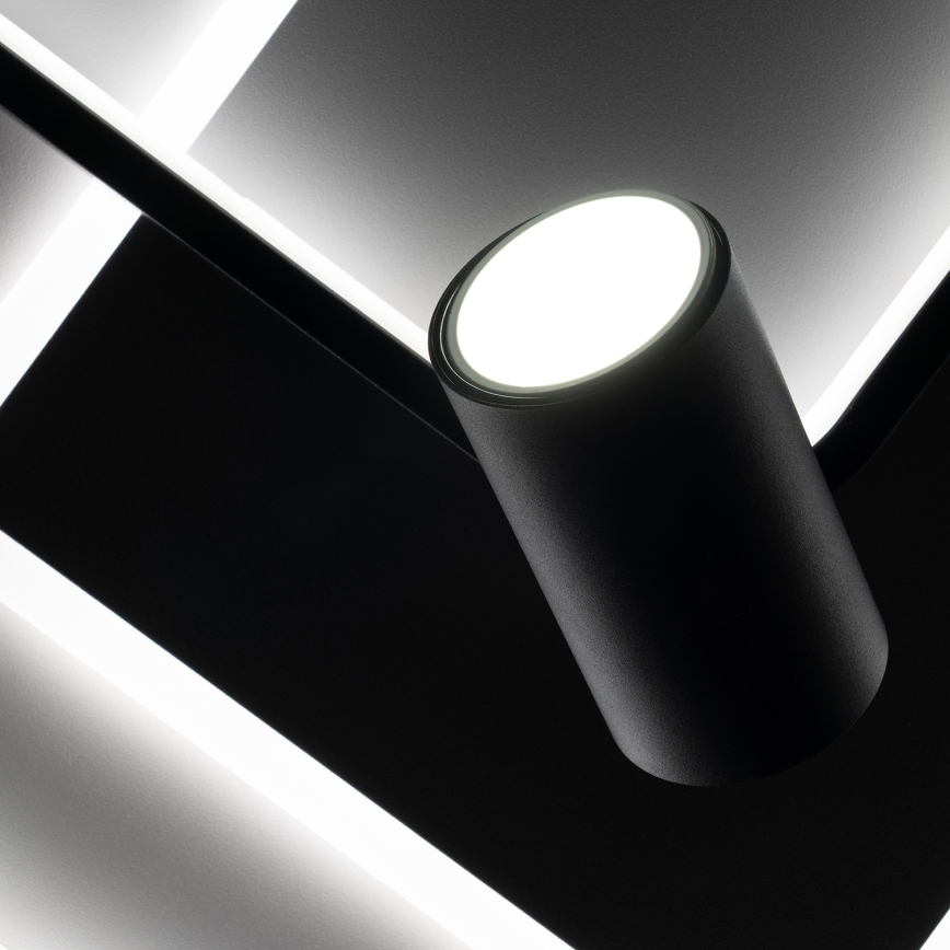 Brilagi - UNITY dimmelhető LED mennyezeti lámpatest LED/75W/230V + 1xGU10/3W 3000-6000K 50x50 cm fehér/fekete + távirányító