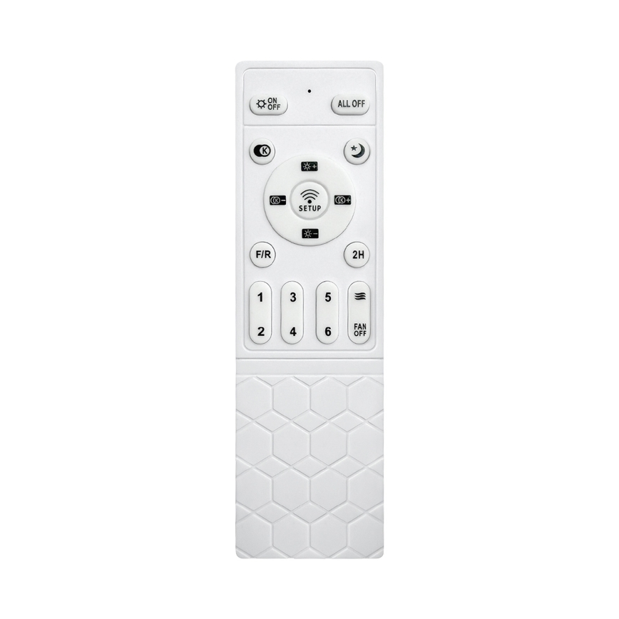Brilagi - Fényerőszabályozható LED mennyezeti ventilátor, 34 W, 230 V, 132 cm, fehér/barna, távirányítóval