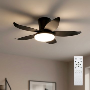 Brilagi - Dimmelhető LED mennyezeti ventilátor LED/32W/230V átm. 95 cm fekete + távirányító
