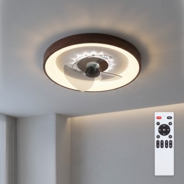 Brilagi - Dimmelhető LED mennyezeti ventilátor LED/34W/230V, átm. 46 cm, barna + távirányító