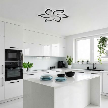 Brilagi - LED fényerőszabályozható mennyezeti ventilátor LED/34W/230V átm. 83 cm fekete + távirányító