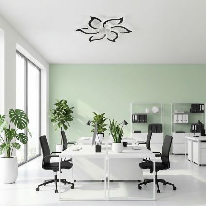 Brilagi - LED fényerőszabályozható mennyezeti ventilátor LED/34W/230V átm. 83 cm fekete + távirányító