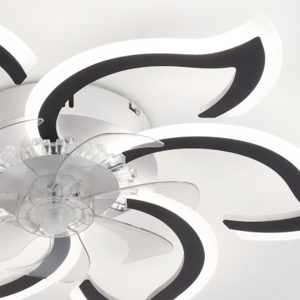 Brilagi - LED fényerőszabályozható mennyezeti ventilátor LED/34W/230V átm. 83 cm fekete + távirányító