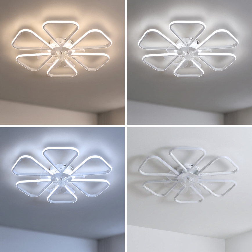 Brilagi - LED-dimmelhető mennyezeti ventilátor LED/38W/230V 3000-6500K átmérő 76 cm fehér + távirányító