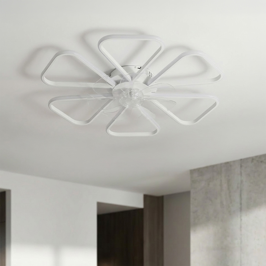 Brilagi - LED-dimmelhető mennyezeti ventilátor LED/38W/230V 3000-6500K átmérő 76 cm fehér + távirányító