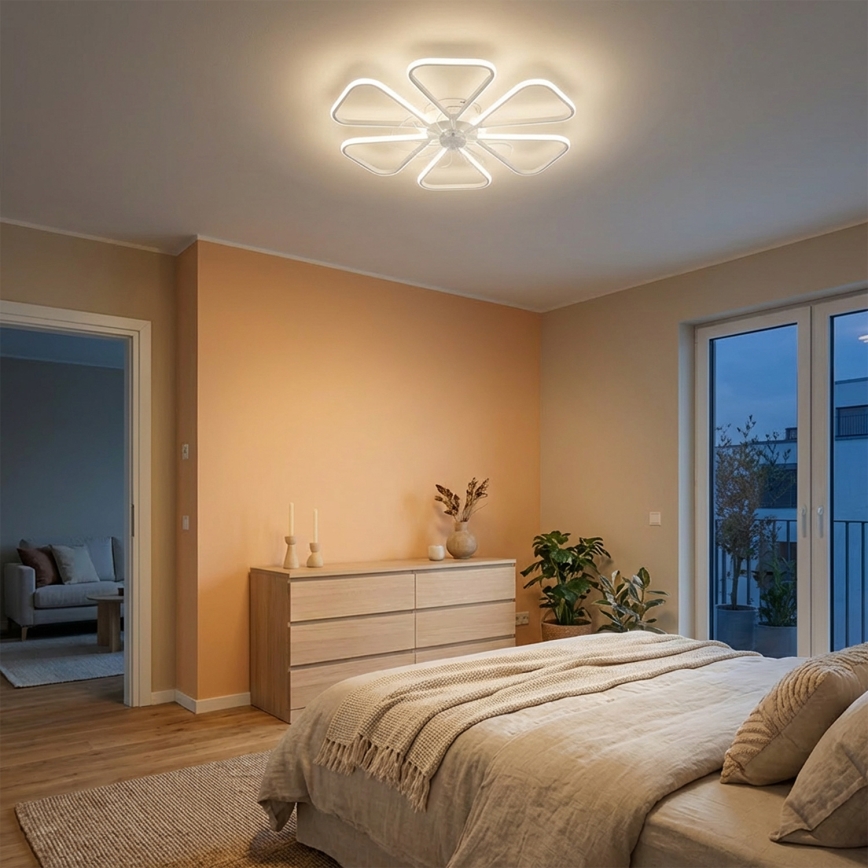 Brilagi - LED-dimmelhető mennyezeti ventilátor LED/38W/230V 3000-6500K átmérő 76 cm fehér + távirányító