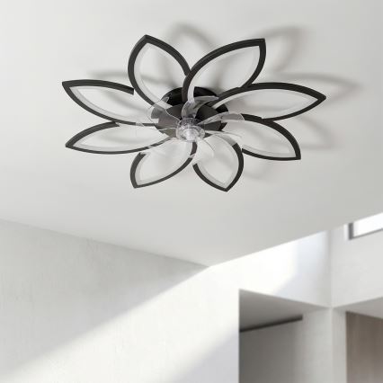 Brilagi - LED dimmelhető mennyezeti ventilátor LED/43W/230V 3000-6500K, átm. 90 cm, fekete + távirányító