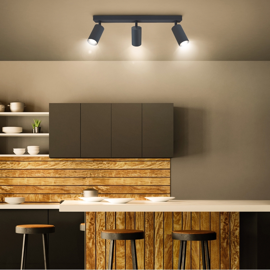 Brilagi - LED RGBW dimmelhető spotlámpa SELE 3xGU10/6W/230V 3000K antracit + távirányító