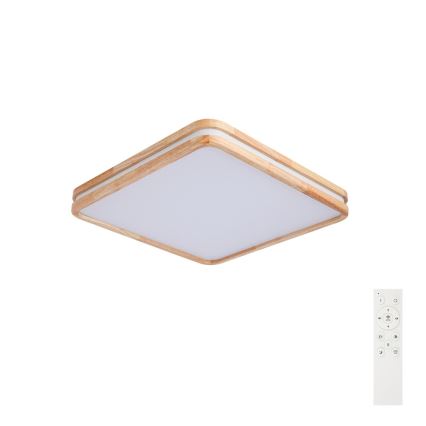 Brilagi - LED Fényerőszabályozható mennyezeti lámpatest MOLINA SQUARE LED/80W/230V 3000-6000K tölgy 60x60 cm + távirányító