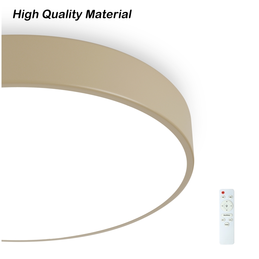 Brilagi - Dimmelhető LED mennyezeti lámpatest POOL LED/48W/230V 3000–6000K átm. 40 cm bézs + távirányító