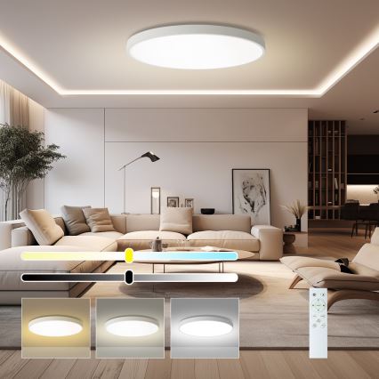 Brilagi - LED dimmelhető mennyezeti lámpa POOL SMART LED/128W/230V 3000-6000K átm. 100 cm Tuya Wi-Fi fehér + távirányító