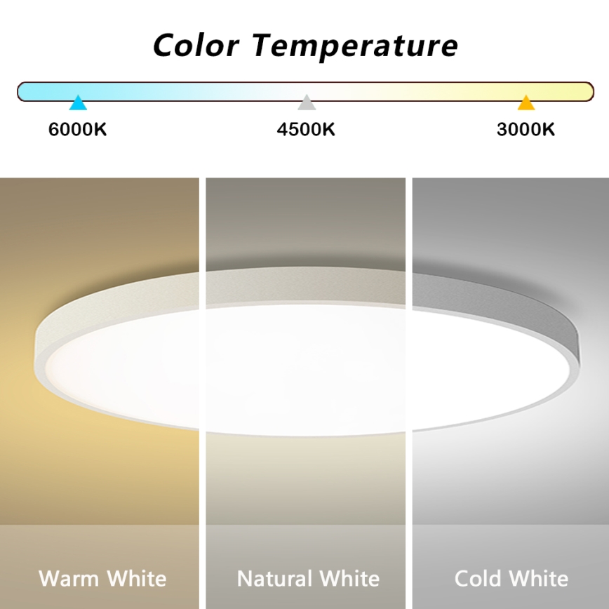 Brilagi - LED dimmelhető mennyezeti lámpa POOL SMART LED/128W/230V 3000-6000K átm. 100 cm Tuya Wi-Fi fehér + távirányító