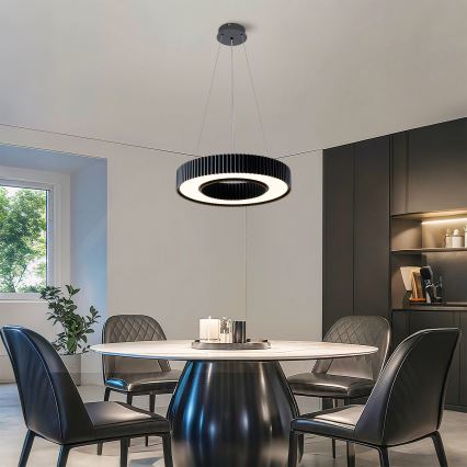 Brilagi - LED dimmelhető csillár kábelen LUMIX LED/48W/230V 3000-6000K fekete átm. 50 cm + távirányító