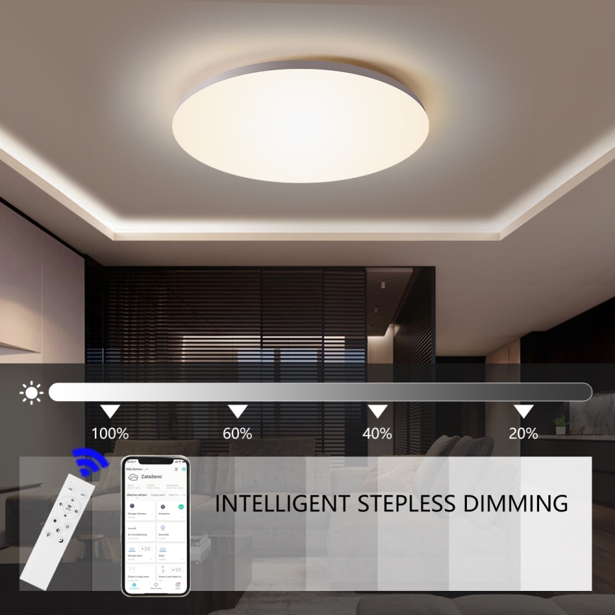 Brilagi - LED dimmelhető mennyezeti lámpa SMART LED/24W/230V átm. 38 cm 3000-6000K Wi-Fi Tuya Beacon + távirányító