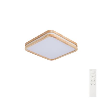 Brilagi - LED dimmelhető mennyezeti lámpatest MOLINA SQUARE LED/48W/230V 3000-6000K tölgy 40x40 cm + távirányítóval