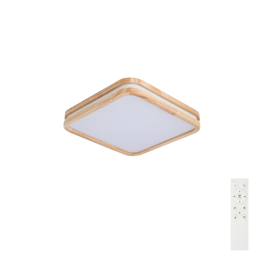 Brilagi - LED dimmelhető mennyezeti lámpatest MOLINA SQUARE LED/48W/230V 3000-6000K tölgy 40x40 cm + távirányítóval