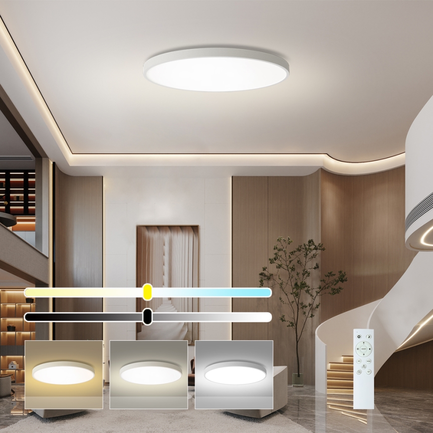 Brilagi - LED dimmelhető mennyezeti lámpatest POOL SMART LED/180W/230V 3000-6000K átmérő 120 cm Wi-Fi Tuya fehér + távirányító