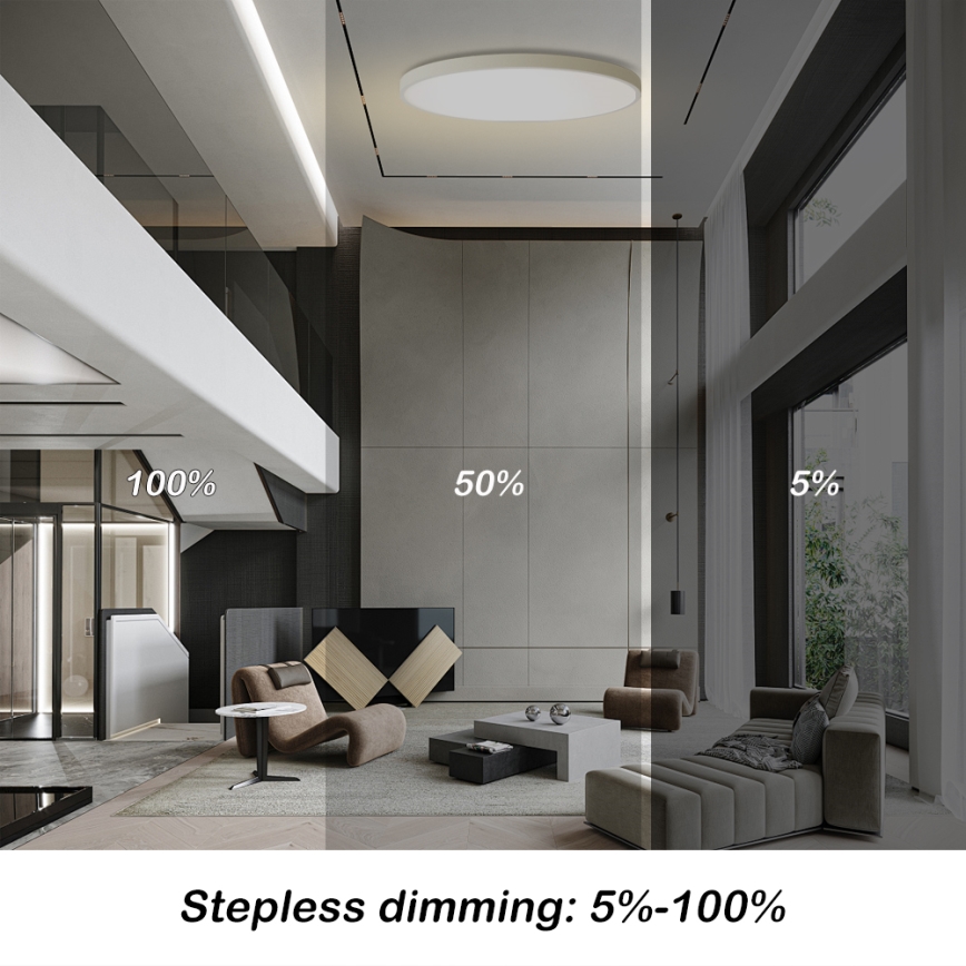 Brilagi - LED dimmelhető mennyezeti lámpatest POOL SMART LED/180W/230V 3000-6000K átmérő 120 cm Wi-Fi Tuya fehér + távirányító