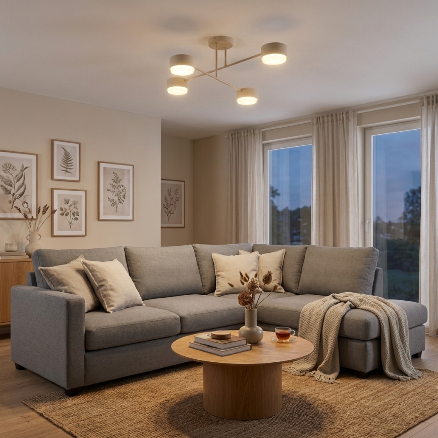 Brilagi - LED RGB+CCT dimmelhető felületre szerelhető csillár MONO 4xGX53/14W/230V 2700-6500K Wi-Fi Tuya fekete
