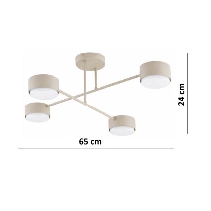 Brilagi - LED RGB+CCT dimmelhető felületre szerelhető csillár MONO 4xGX53/14W/230V 2700-6500K Wi-Fi Tuya fekete